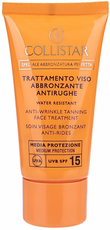 Bräunende Anti-Falten wasserdichte Gesichtspflege - Collistar Speciale Abbronztura Perfetta Anti-Wrinkle Tanning Face Treatment SPF15 — Bild N2