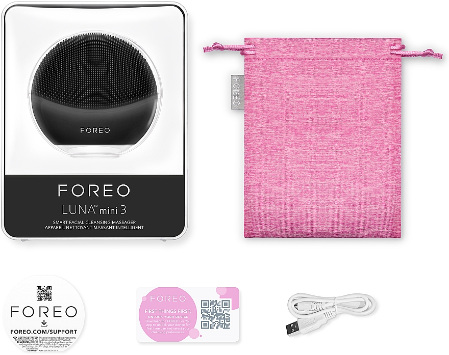 Reinigende Smart-Massagebürste für das Gesicht Luna Mini 3 Midnight - Foreo Luna Mini 3 Facial Cleansing Brush Midnight — Bild N3