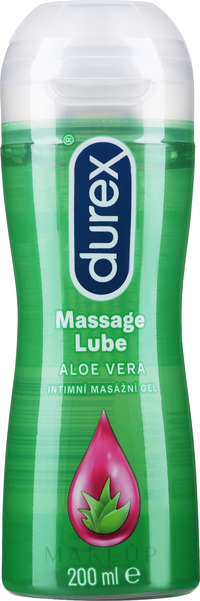Gleitmittel mit Aloe Vera - Durex Play Massage 2 in 1 Aloe Vera — Bild 200 ml