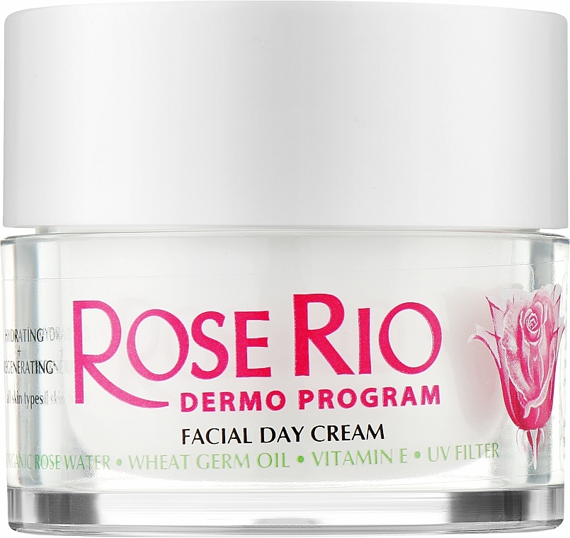 Feuchtigkeitsspendende und regenerierende Tagescreme mit Weizenkeimöl, Vitamin E und Rosenwasser - Sts Cosmetics Rose Rio Facial Day Cream — Bild N1
