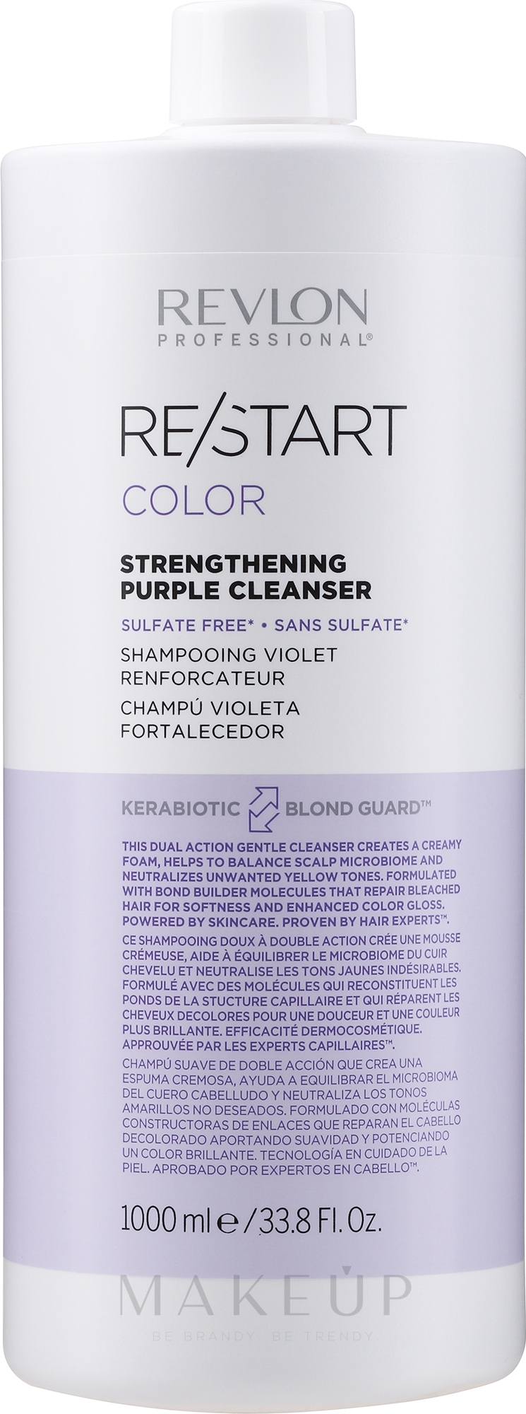 Shampoo für gefärbtes Haar - Revlon Professional Restart Color Purple Cleanser — Bild 1000 ml