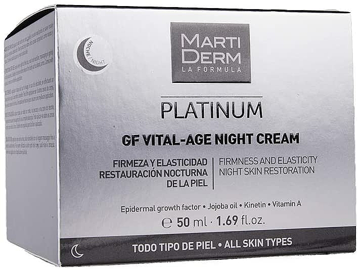 Straffende und regenerierende Anti-Aging Nachtcreme für mehr Elastizität - MartiDerm Platinum Gf Vital Age Night Cream — Bild N1