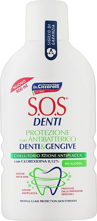 Mundspülung mit Chlorhexidin - Dr. Ciccarelli S.O.S Denti Teeth and Gums Protection Mouthwash — Bild N1