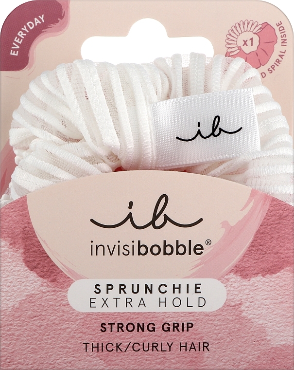 Haargummis - Invisibobble Sprunchie Extra Hold Pure White — Bild N1