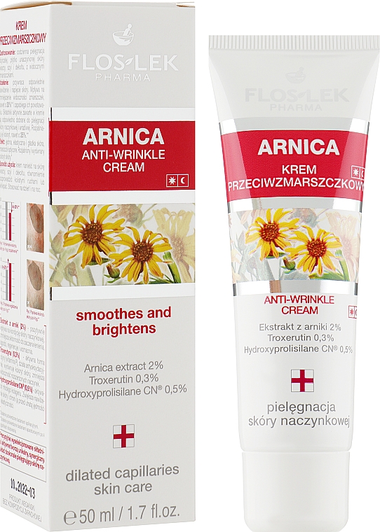 Gesichtscreme gegen Falten mit Arnikaextrakt - Floslek Anti-Wrinkle Arnica Cream — Bild N2