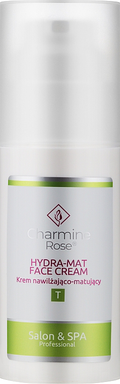 Feuchtigkeitsspendende und mattierende Gesichtscreme mit Provitamin B5, Vitamin C und E und Beta-Carotin - Charmine Rose Hydra-Mat Face Cream — Bild N1