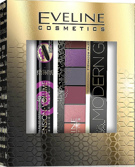 Make-up Set (Mascara 10ml + Lidschatten-Palette 9.6g) - Eveline Cosmetics