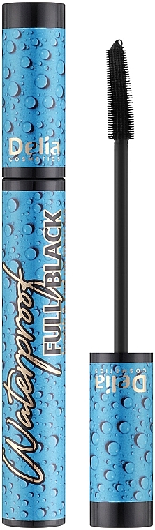 Wasserfeste Mascara für lange und geschwungene Wimpern - Delia Mascara Waterproof Full Black Length & Curl — Bild N1