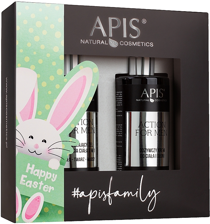 Körperpflegeset - APIS Professional Happy Easter Action For Men (Haarcreme 300ml + Duschgel 300ml) — Bild N1