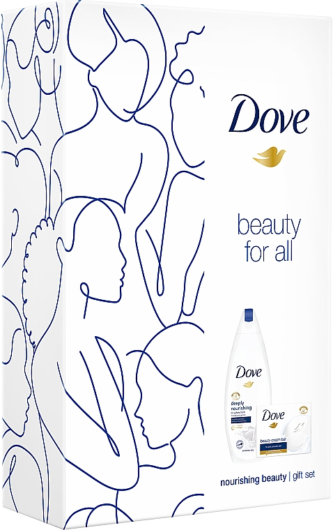 Körperpflegeset - Dove Nourishing Beauty Gift Set (Duschgel 250ml + Seife 100g) — Bild N2