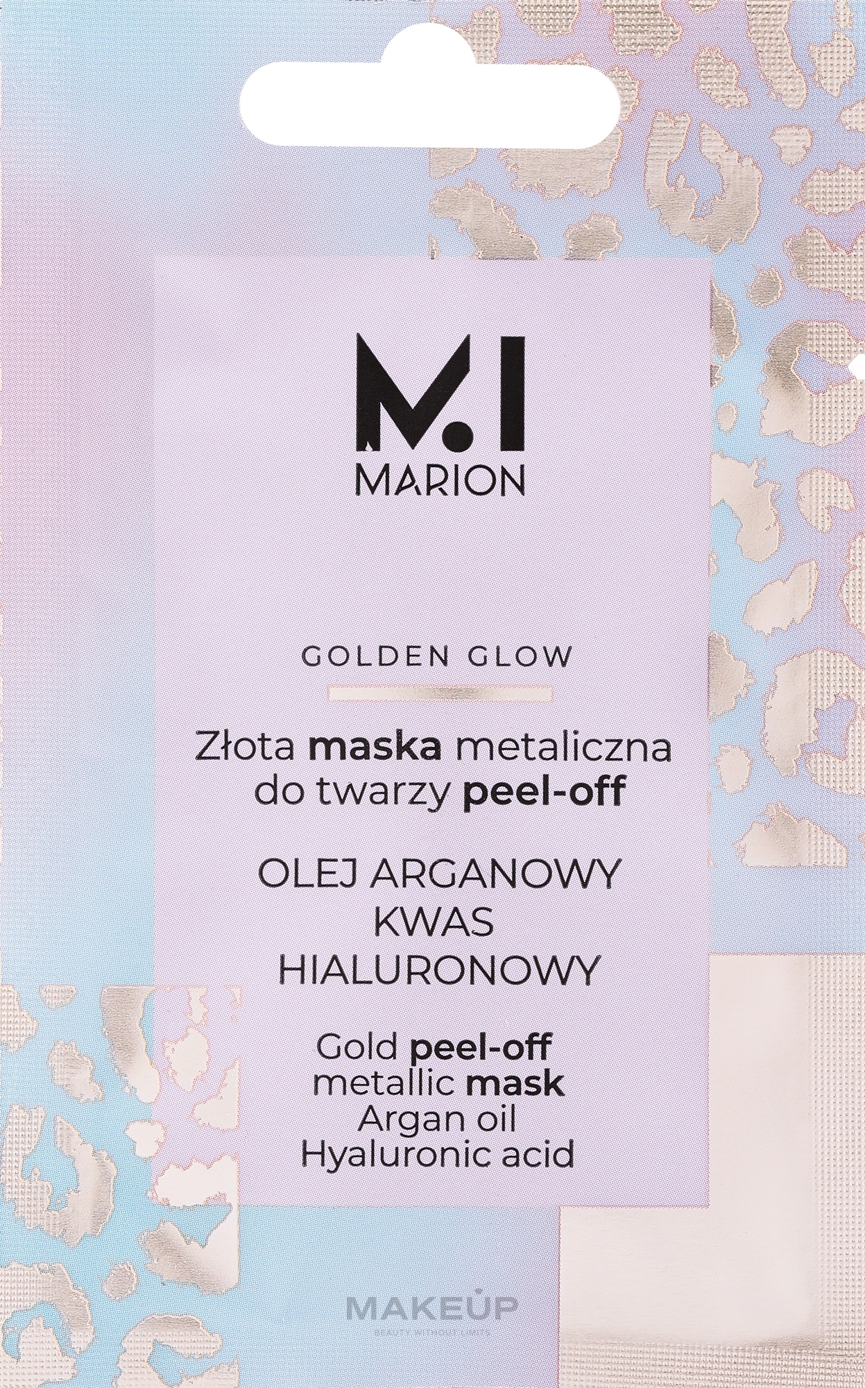 Gesichtsmaske mit Hyaluronsäure und Arganöl - Marion Golden Skin Care Peel-Off Mask — Foto 6 g