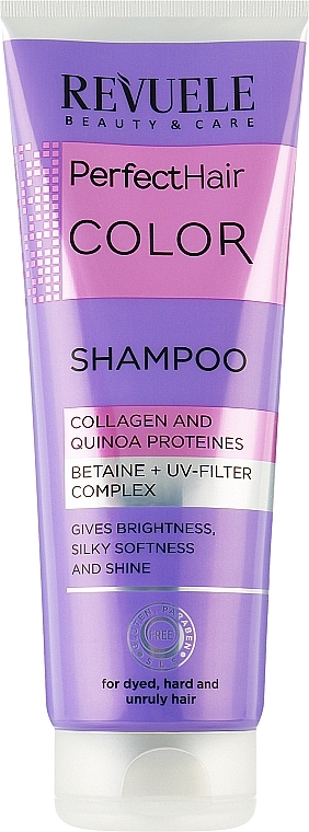 Haarshampoo für coloriertes Haar mit Kollagen und Quinoa-Proteinen - Revuele Perfect Hair Color Shampoo — Bild N1