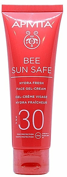 Feuchtigkeitsspendendes Sonnenschutzgel für das Gesicht mit Meeresalgen und Propolis SPF 30 - Apivita Bee Sun Safe Hydra Fresh Face Gel-Cream SPF30 — Bild N1