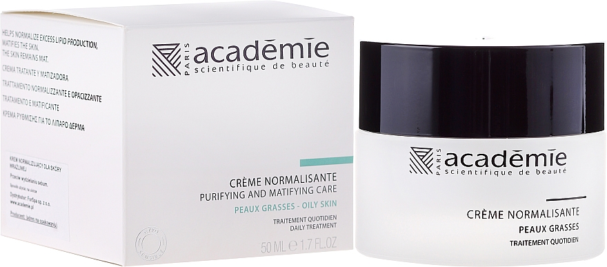Normalisierende und mattierende Gesichtscreme - Academie Normalizing Cream Purifying and Matifying Care — Bild N1