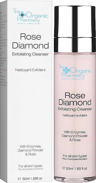 Peeling-Reinigungsgel - The Organic Pharmacy Rose Diamond Exfoliating Cleanser — Bild N2