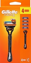 Düfte, Parfümerie und Kosmetik Rasierer mit 4 Ersatzklingen schwarz - Gillette Fusion5 Razor For Men