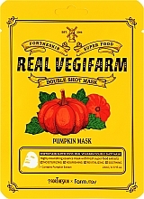 Gesichtsmaske mit Kürbisextrakt - Fortheskin Super Food Real Vegifarm Double Shot Mask Pumpkin — Bild N1