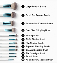 Make-up Pinselset 12-tlg. mit Kosmetiktasche - BH Cosmetics Poolside Chic Set of 12 Brushes + Bag — Bild N5