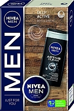 Körperpflegeset - Nivea Men Deep Active Body Care Gift Set (Duschgel 250ml + Körpercreme 75ml) — Bild N1