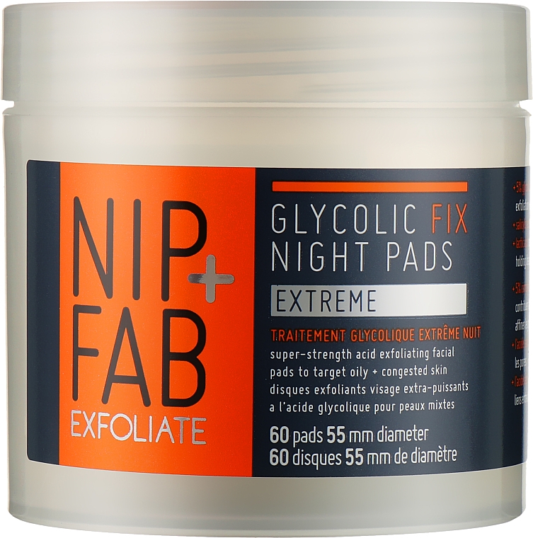 Peeling-Pads für das Gesicht für die Nacht - NIP + FAB Glycolic Fix Extreme Night Pads — Bild N1