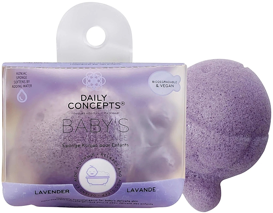 Waschlappen-Schwamm für Kinder Lavendel - Daily Concepts The Daily Baby Konjac Sponge Lavender — Bild N2