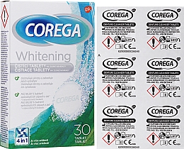 Reinigungstabletten für Zahnersatz 30 St. - Corega Whitening Tabs — Bild N2