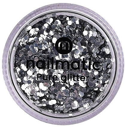 Nailmatic Pure Glitter Large Silver Glitter  - ️Nagelglitzer — Bild N1