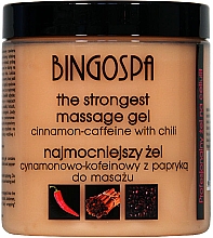 Düfte, Parfümerie und Kosmetik Superstarkes Massagegel mit Koffein, Zimt und rotem Pfeffer - BingoSpa Gel