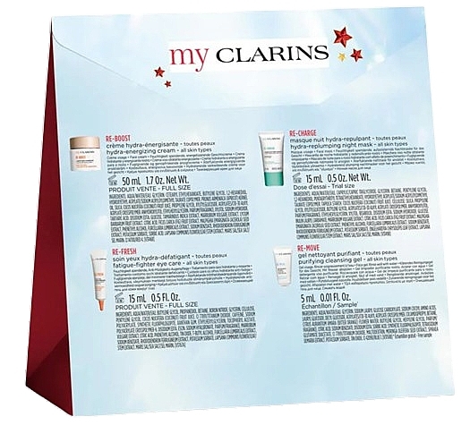 Set - Clarins My Clarins Christmas Collection (cr/50ml + eye/gel/15ml + gel/5ml + mask/15ml) — Bild N2