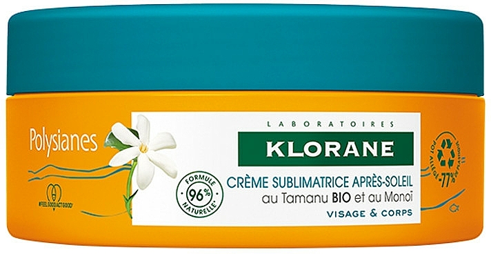 After-Sun-Creme - Klorane Polysianes After-Sun Sublimating Cream Tamanu and Monoi — Bild N1