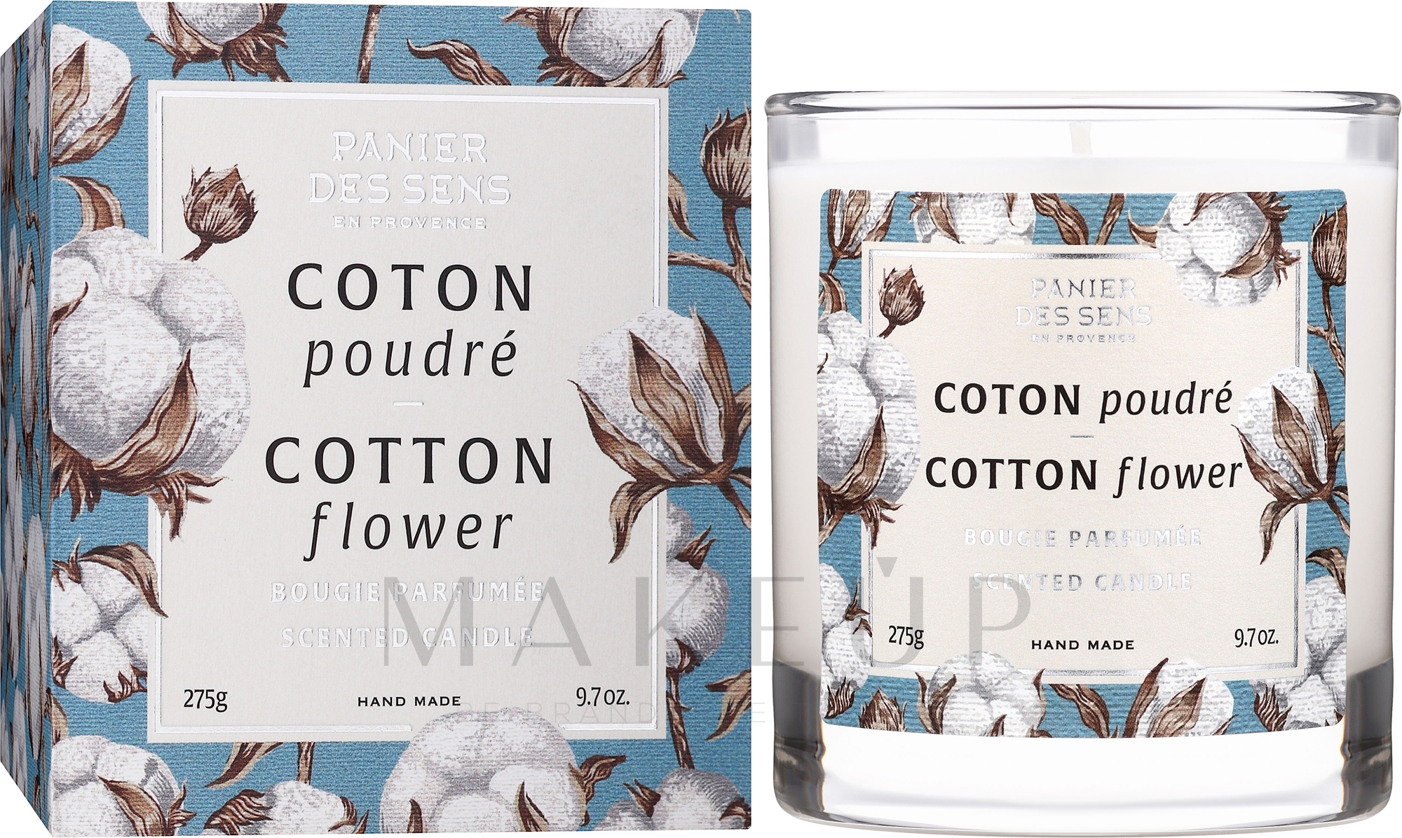 Duftkerze im Glas Baumwollblume - Panier Des Sens Scented Candle Cotton Flower — Bild 275 g