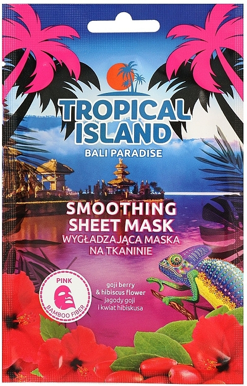 Glättende Tuchmaske mit Goji-Beere und Hibiskus - Marion Tropical Island Bali Paradise Smoothing Sheet Mask