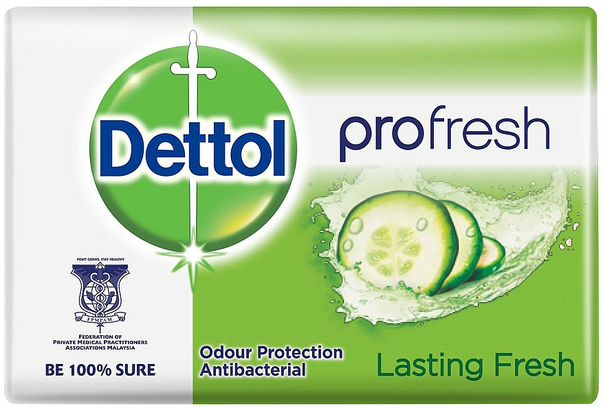 Erfrischende antibakterielle Seife mit Gurkenextrakt - Dettol Anti-bacterial Lasting Fresh Soap — Bild N1