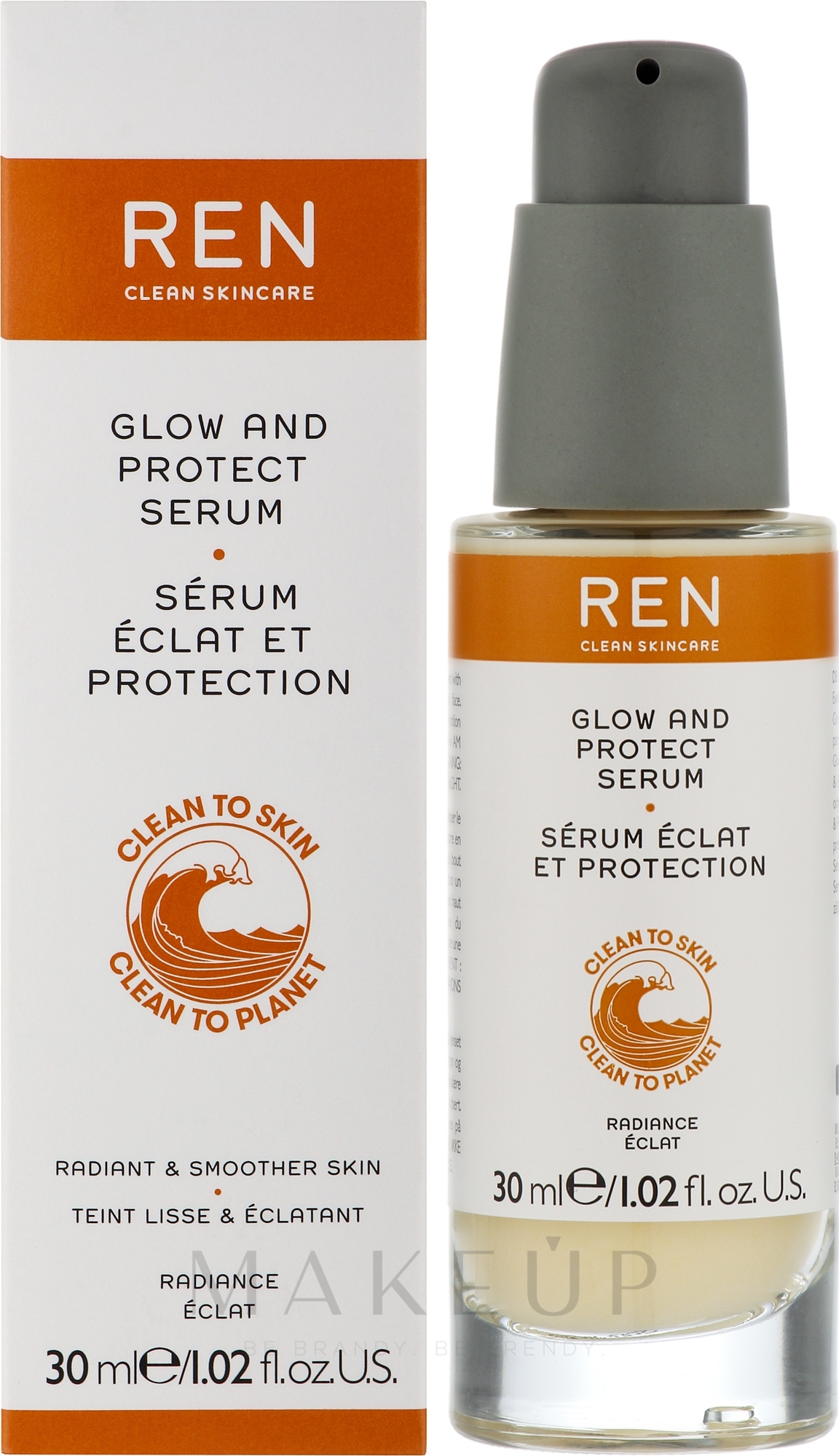 Gesichtsserum - Ren Clean Skincare Radiance Glow And Protect Serum — Bild 30 ml