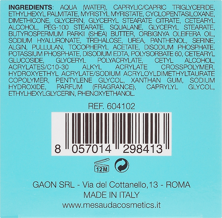Nährende Gesichtscreme für trockene und normale Haut - Mesauda Milano Aquacious Cream Cocoon — Bild N3