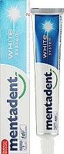 Aufhellende Zahnpasta - Mentadent White System Dentifrice Toothpaste — Bild N2