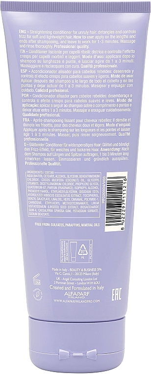 Glättender Conditioner für widerspenstiges Haar - Alfaparf Semi di Lino Smooth Smoothing Conditioner — Bild N2