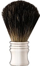 Rasierpinsel mit Dachshaar Metallgriff - Golddachs Shaving Brush, Pure Badger, Metal Chrome Handle, Silver — Bild N1