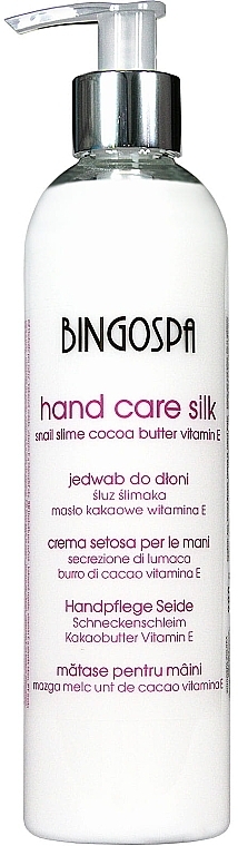Seidige Handbutter mit Vitamin E und Schneckenextrakt - BingoSpa Silk For Hands