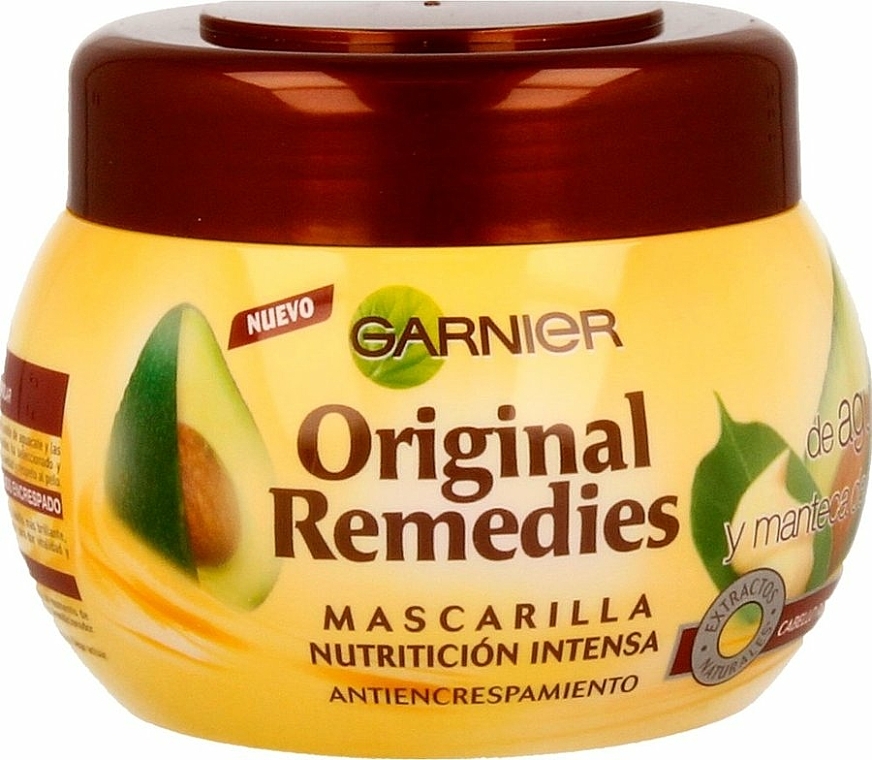 Intensiv pflegende Anti-Frizz Maske mit Avocado für lockiges Haar - Garnier Original Remedies Intense Nutrition Anti-frizz Mask — Bild N1