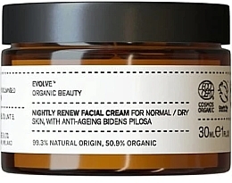 Düfte, Parfümerie und Kosmetik Erneuernde Gesichtscreme für die Nacht - Evolve Organic Beauty Nightly Renew Facial Cream