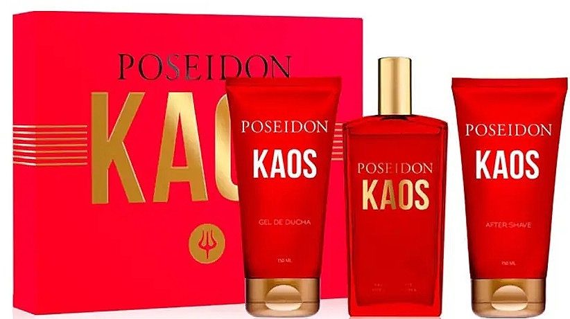 Poseidon Kaos - Duftset (Eau de Toilette 100ml + Duschgel 100ml + After Shave Lotion 100ml) — Bild N1