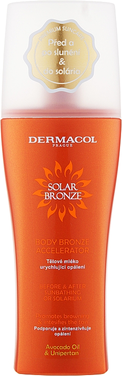 Bräunungsbeschleuniger mit Vitamin E, Aprikosenöl und Sheabutter - Dermacol Solar Bronze Body Accelerator — Bild N1