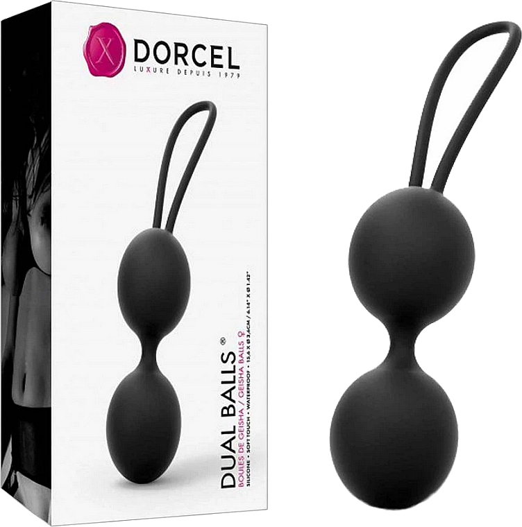 Vaginalkugeln - Marc Dorcel Dual Balls Black — Bild N1