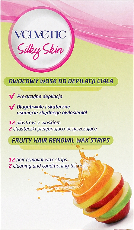 Enthaarungsstreifen für den Körper - Velvetic Fruty Hair Removal Wax Strips — Bild N1