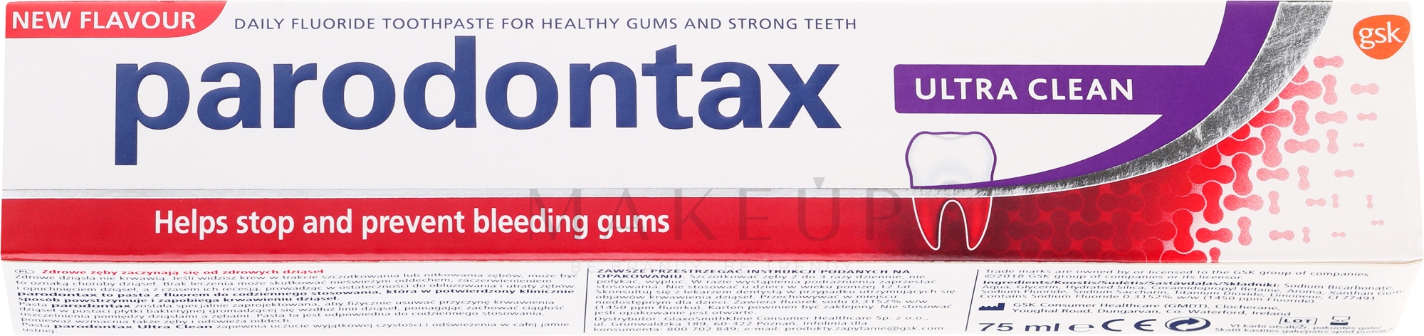 Zahnpasta gegen Zahnfleischbluten - Parodontax Ultra Clean — Bild 75 ml