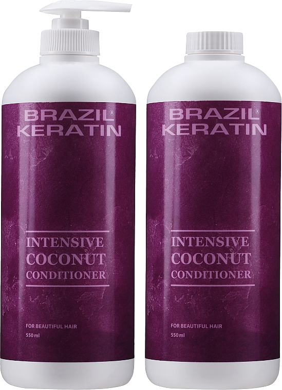 Haarpflegeset - Brazil Keratin Intensive Coconut Conditioner Set (Haarconditioner 550mlx2) — Bild N2