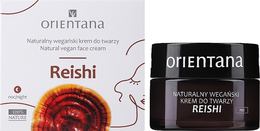 Natürliche vegane Nachtcreme mit Reishiextrakt - Orientana Reishi Cream — Bild N1