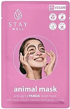 Düfte, Parfümerie und Kosmetik Anti-Aging-Tuchmaske für das Gesicht Panda - Stay Well Animal Panda Anti-Aging Sheet Mask