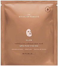 Düfte, Parfümerie und Kosmetik Anti-Aging Bio-Zellulose Tuchmaske für Gesicht mit Safranblüte & heiligem Lotus - Rituals The Ritual of Namaste Glow Radiance Sheet Mask